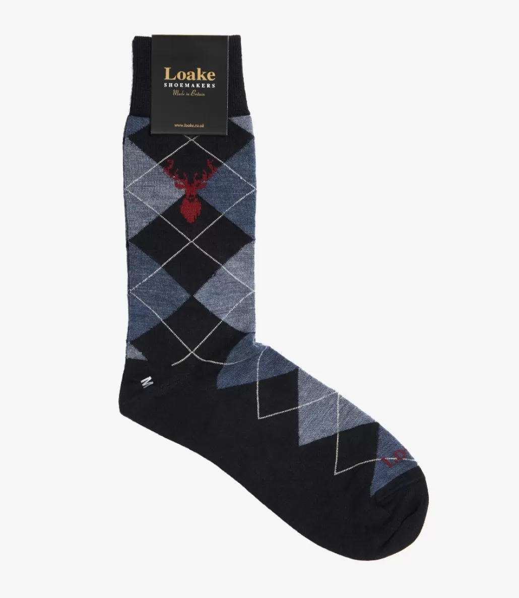 Socks | Loake Argyle Socks Navy