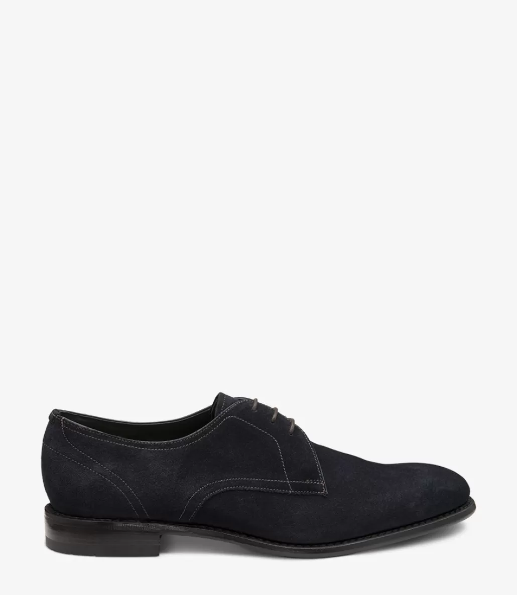 Goodyear Welted Shoes | Plain Ties | Loake Atherton Navy Suede