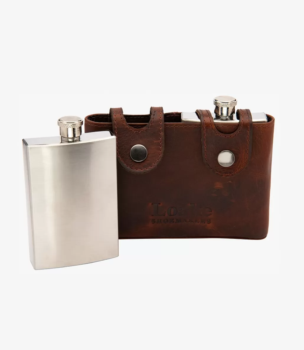 Sale Accessories | Loake Double Hip Flask Brown