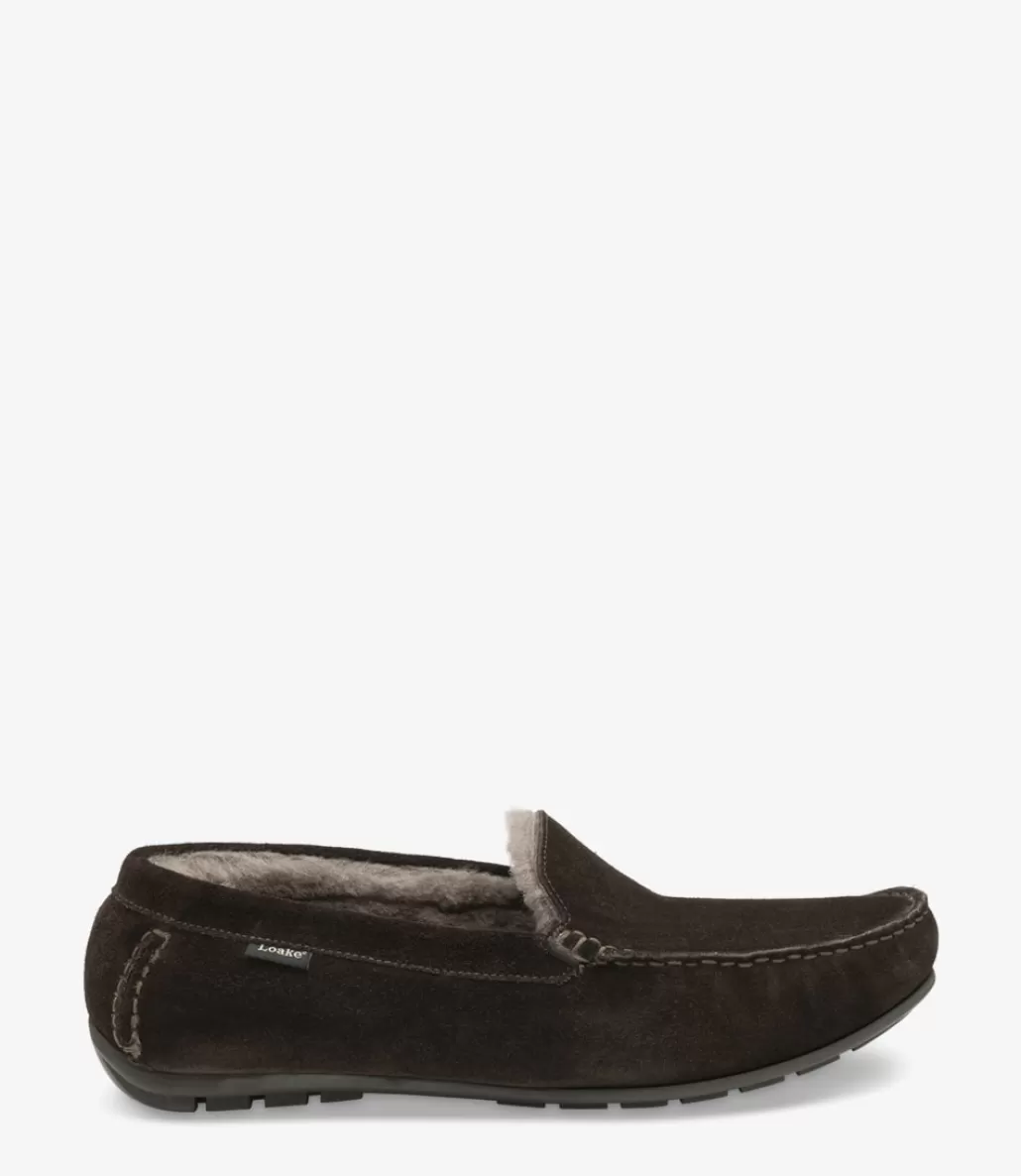 Slippers | Men's Slippers | Loake Guards Slippers Dark Brown Suede