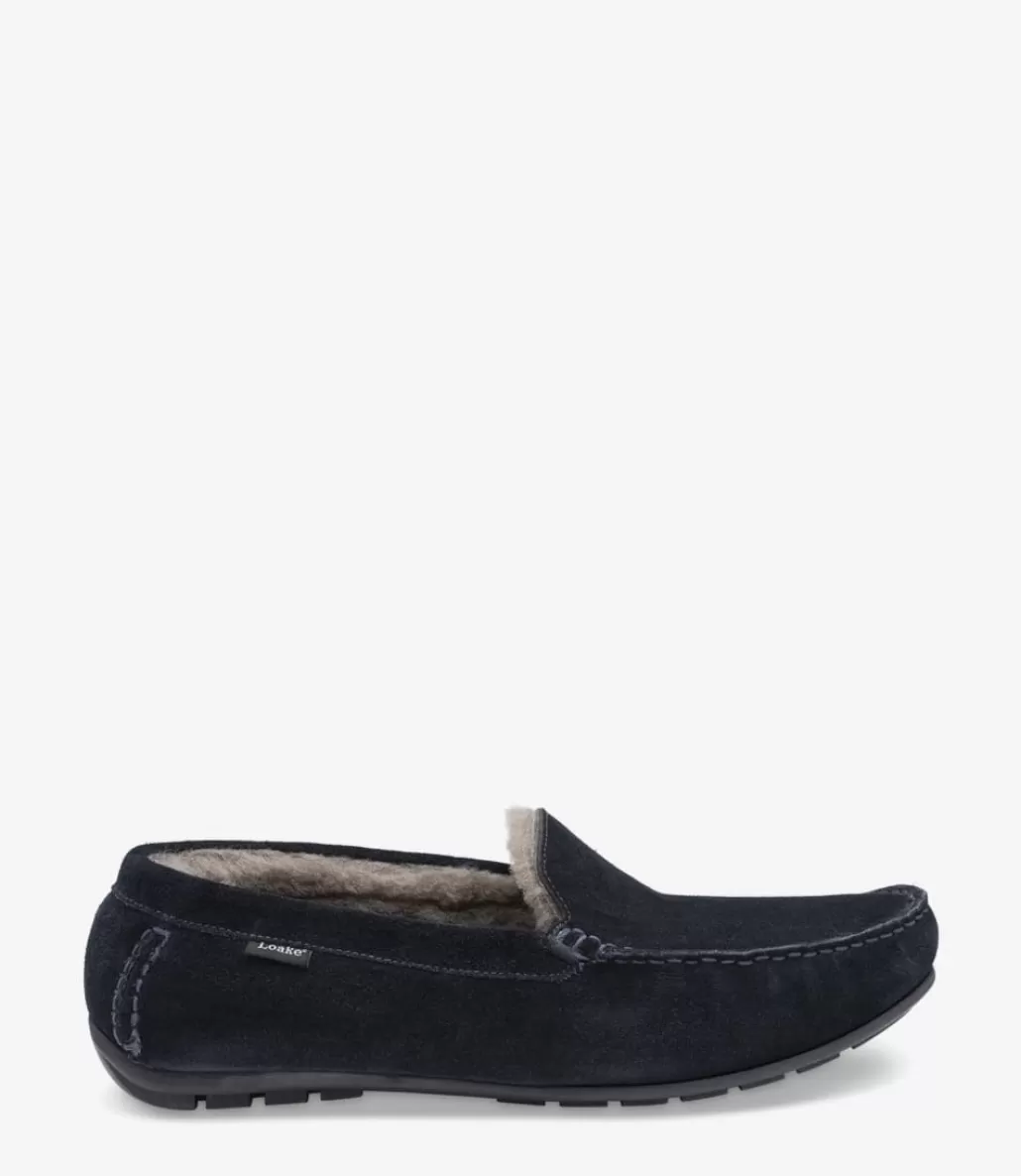 Slippers | Men's Slippers | Loake Guards Slippers Navy Suede