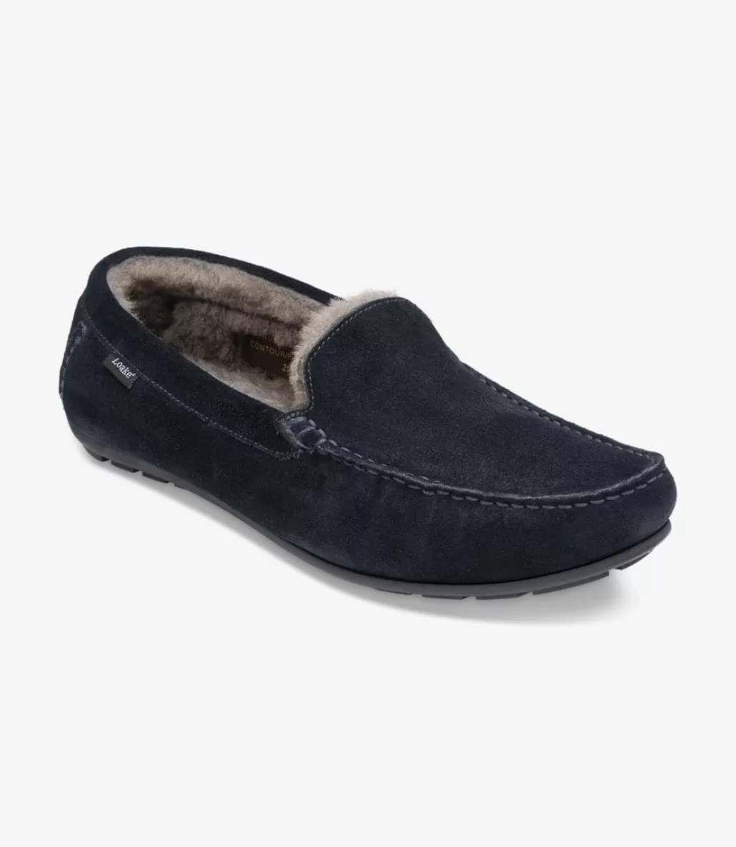 Slippers | Men's Slippers | Loake Guards Slippers Navy Suede