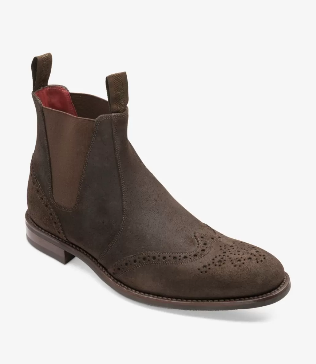 Boots | Loake Hoskins Dark Brown Suede