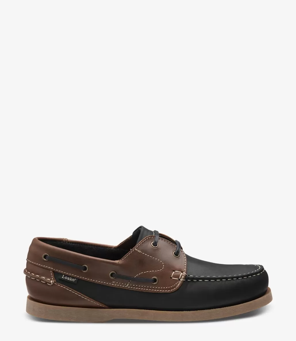 Boat Shoes | Loake Lymington Navy Brown Nubuck