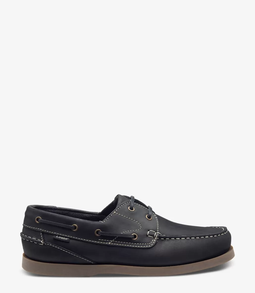 Boat Shoes | Loake Lymington Navy Nubuck