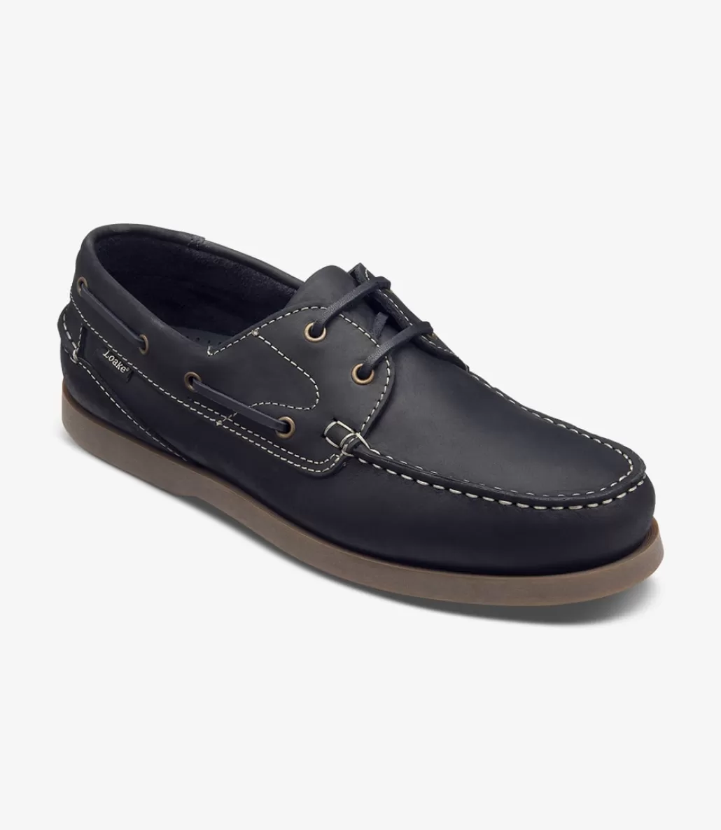 Boat Shoes | Loake Lymington Navy Nubuck