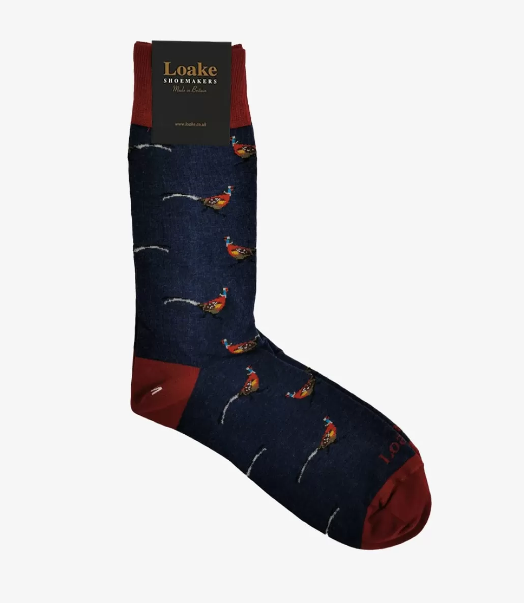 Socks | Loake Pheasant Socks Navy