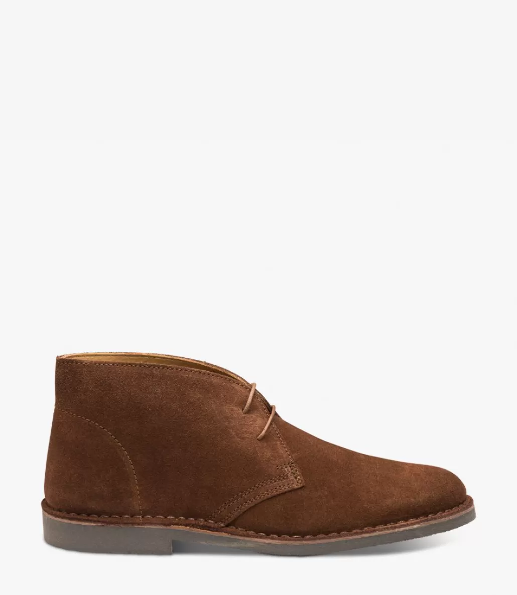 Boots | Loake Sahara Dark Brown Suede