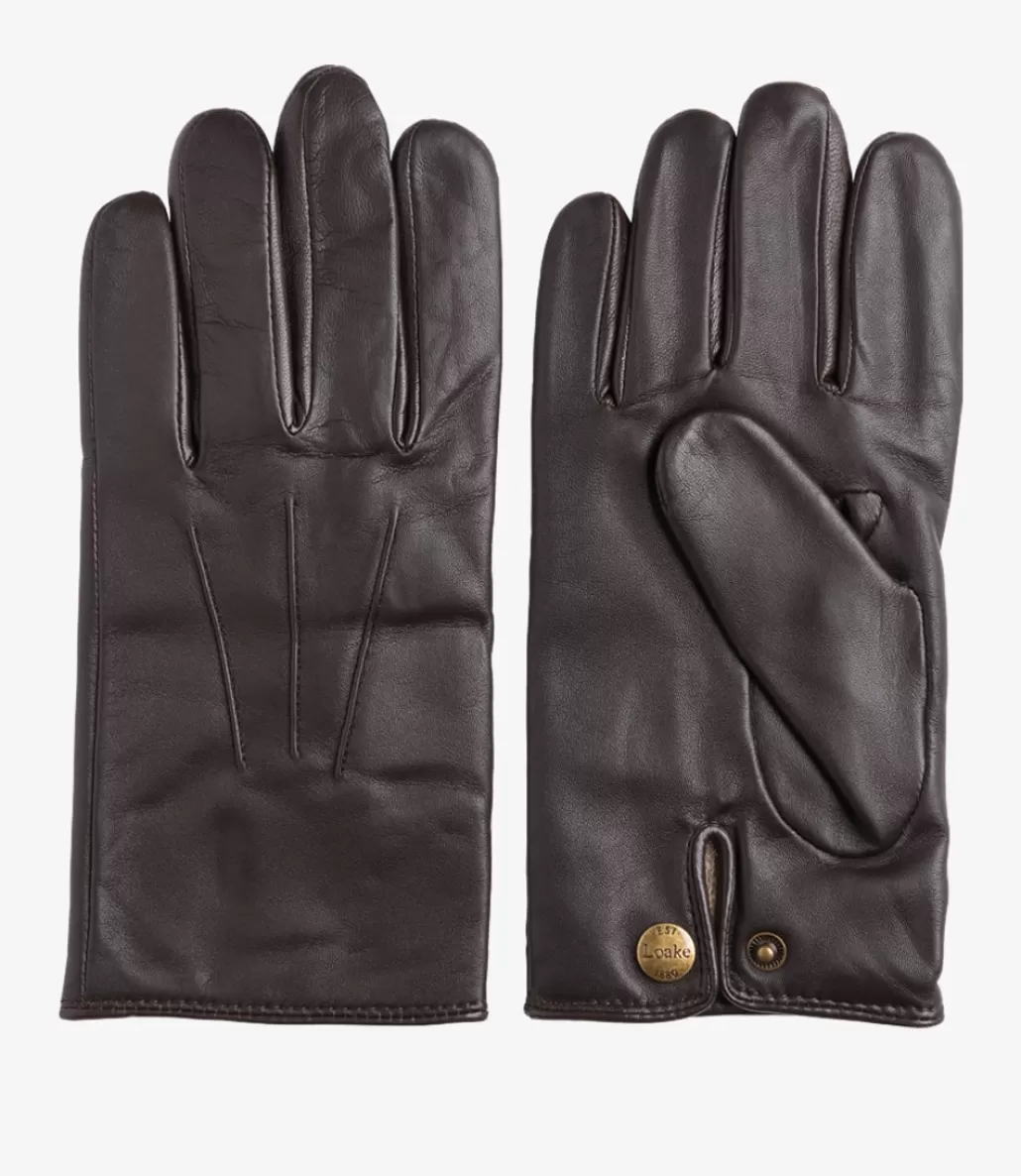 Leather Gloves | Loake Shackleton Gloves Brown