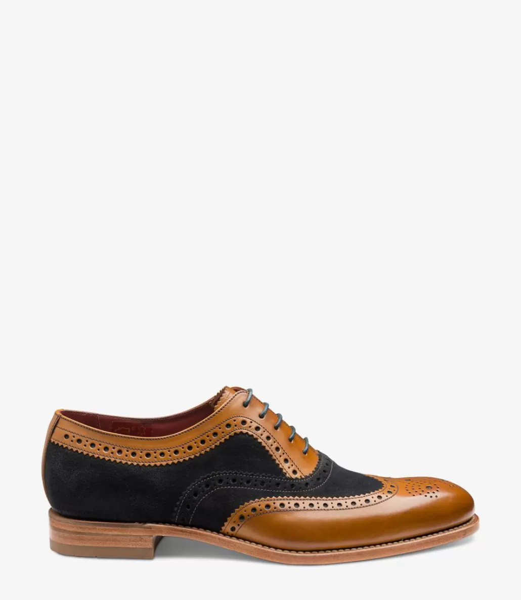 Brogues | Loake Thompson Navy Suede