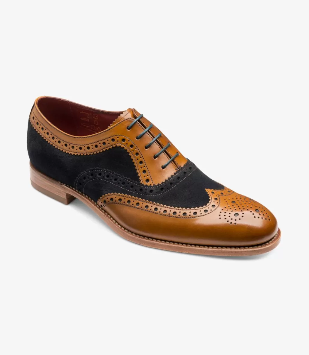 Brogues | Loake Thompson Navy Suede