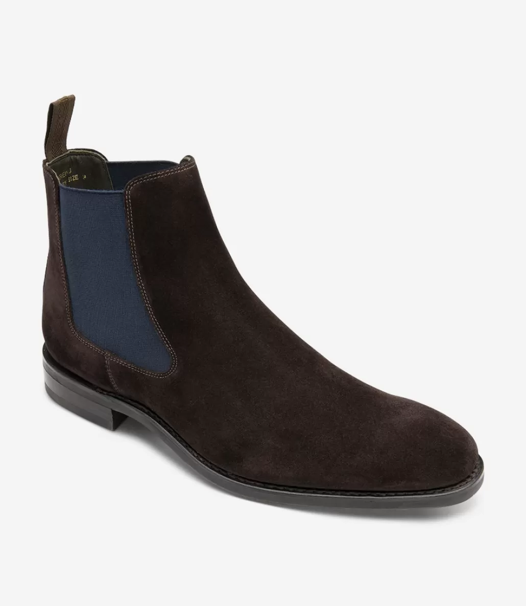 Goodyear Welted Shoes | Boots | Loake Wareing Dark Brown Suede